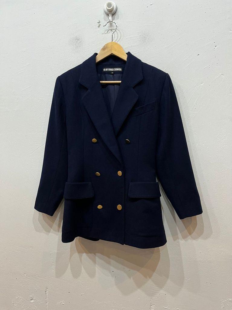 JUNKO SHIMADA 준코 시마다 금장 더블 울 자켓 Made in JAPAN 2