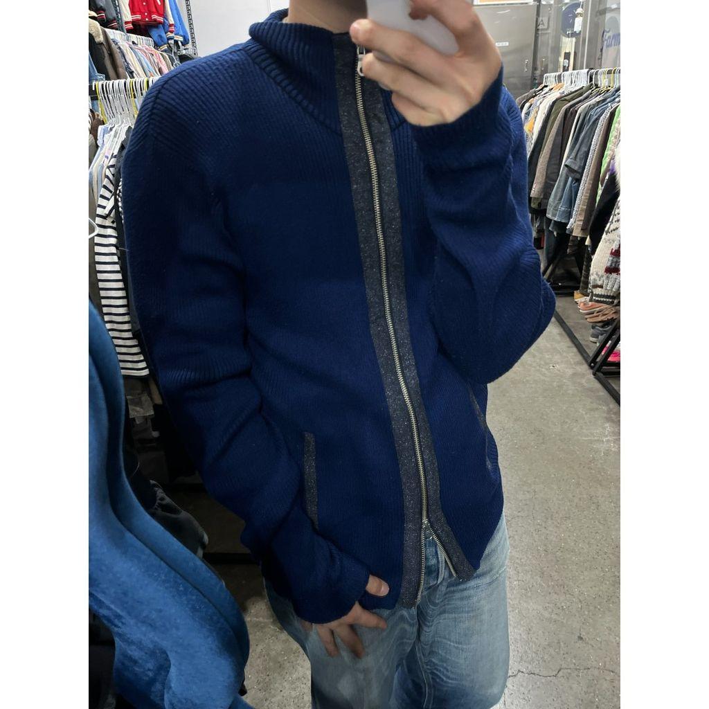 MORGAN HOMME 투웨이 골지 니트집업 3