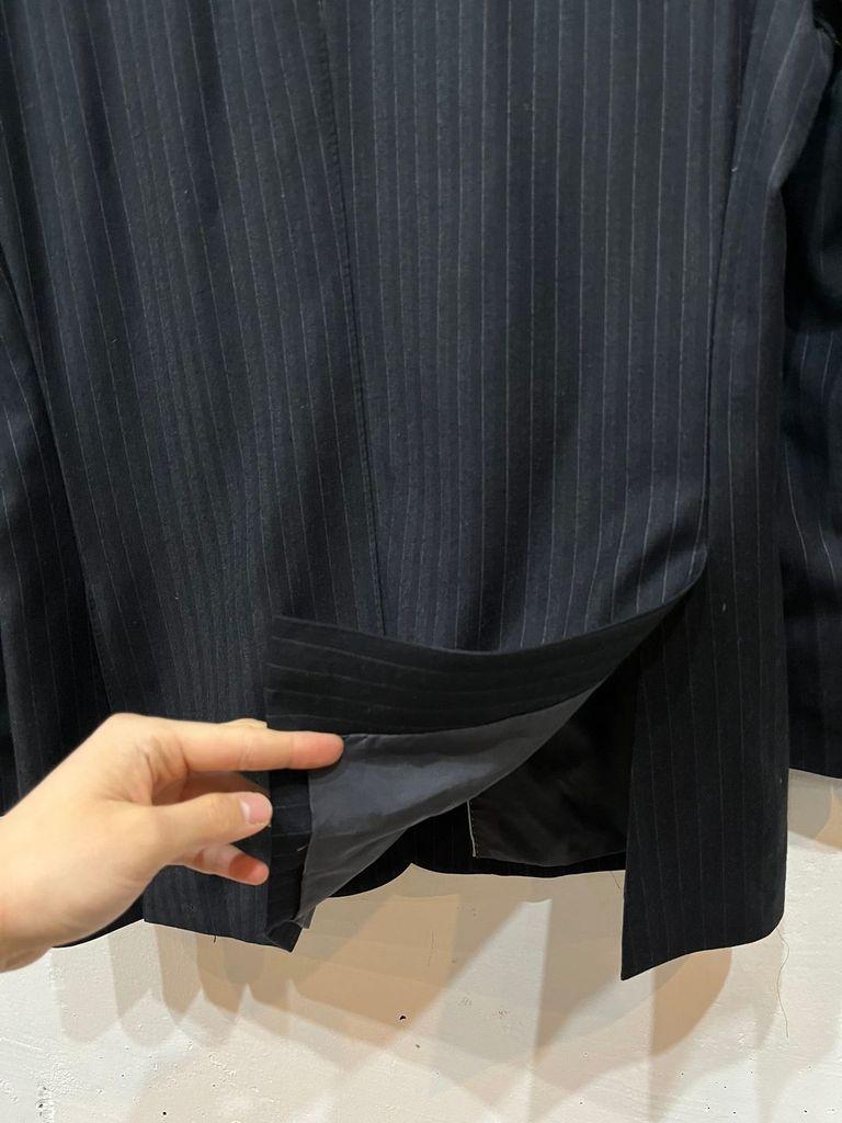 LANVIN 랑방 2B 스트라이프 울 실크 블레이저 자켓 Made in JAPAN 11