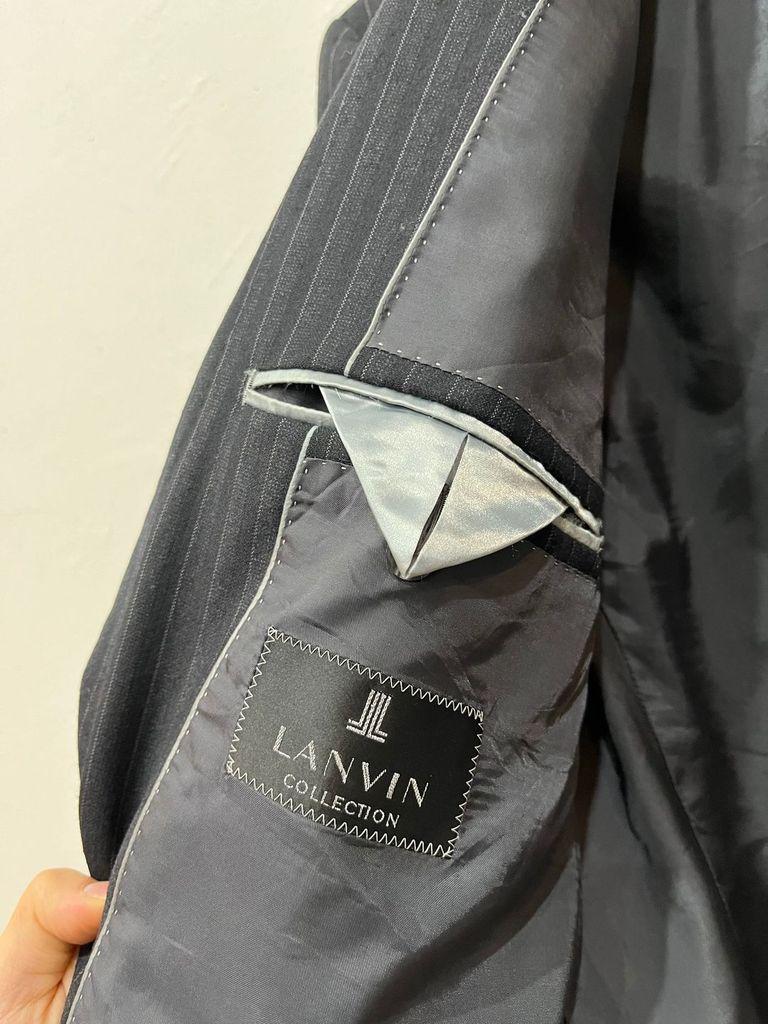 LANVIN 랑방 2B 스트라이프 울 실크 블레이저 자켓 Made in JAPAN 4