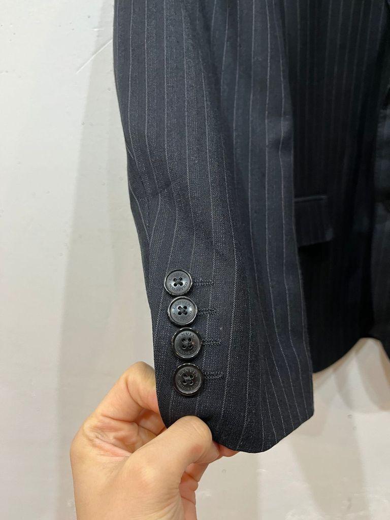 LANVIN 랑방 2B 스트라이프 울 실크 블레이저 자켓 Made in JAPAN 9