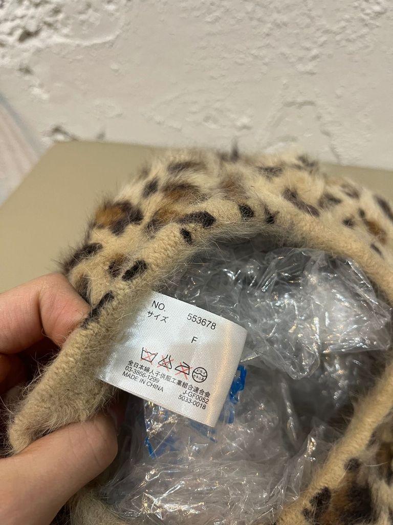 일본빈티지 레오파드 울 베레모 우먼즈 5