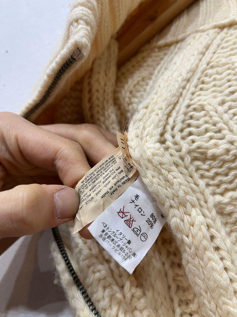 베네통 케이블 울 니트집업 우먼즈 Made in ITALY 5