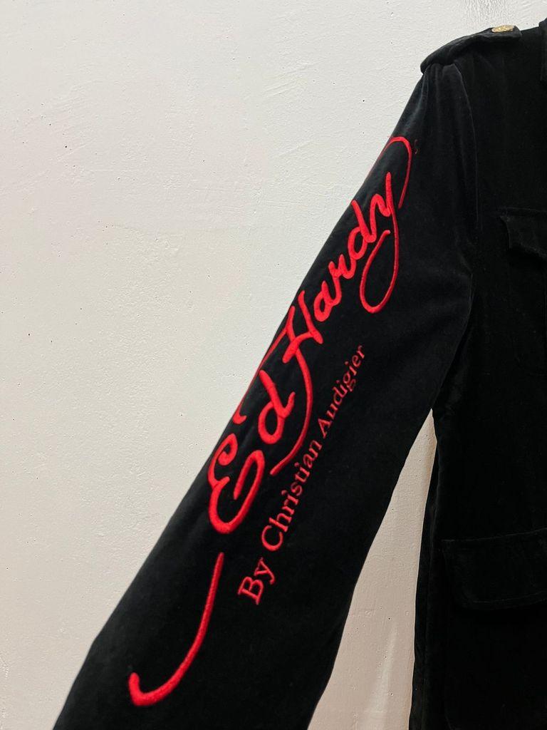 ED HARDY 에드하디 금장 자수 벨벳 자켓 9