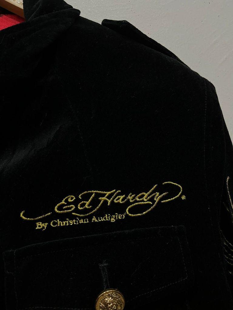ED HARDY 에드하디 금장 자수 벨벳 자켓 7