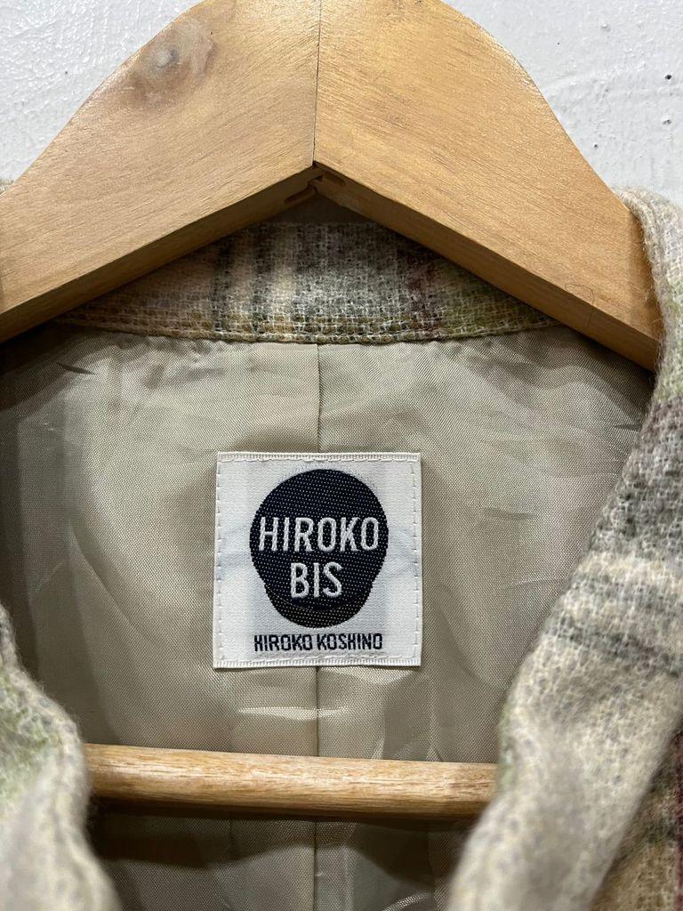히로코 코시노 히로코비스 울 집업 베스트 조끼 Made in JAPAN 6