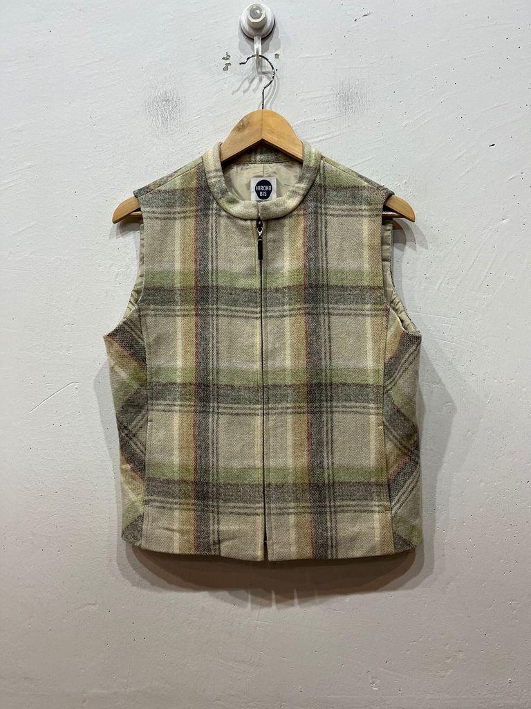 히로코 코시노 히로코비스 울 집업 베스트 조끼 Made in JAPAN 2