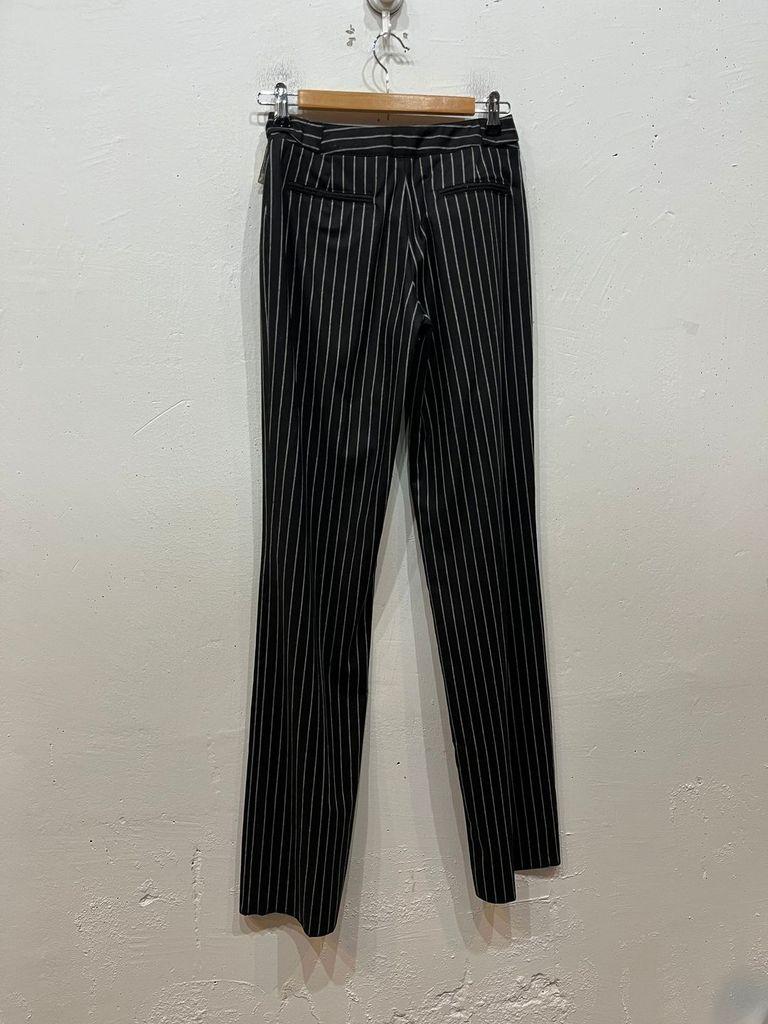 존 갈리아노 로우라이즈 스트라이프 울 팬츠 우먼즈 Made in ITALY 8