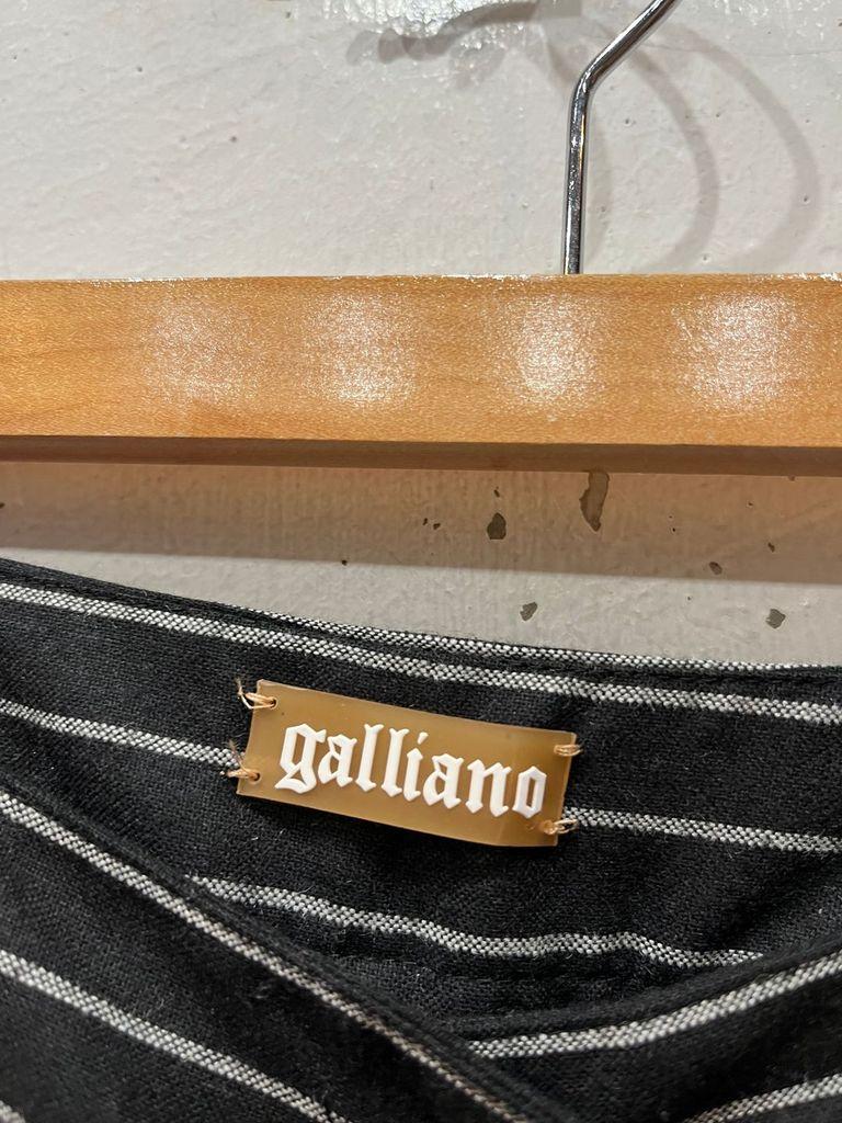 존 갈리아노 로우라이즈 스트라이프 울 팬츠 우먼즈 Made in ITALY 7