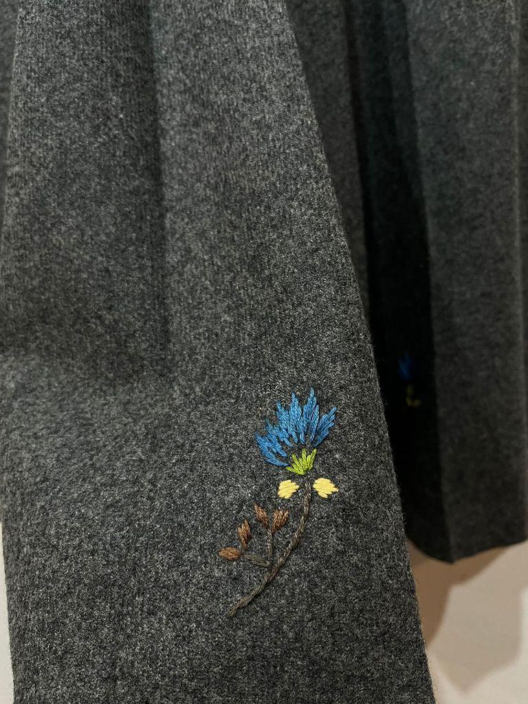 JACQUES ESTEREL 자수 울 스커트 Made in JAPAN 5