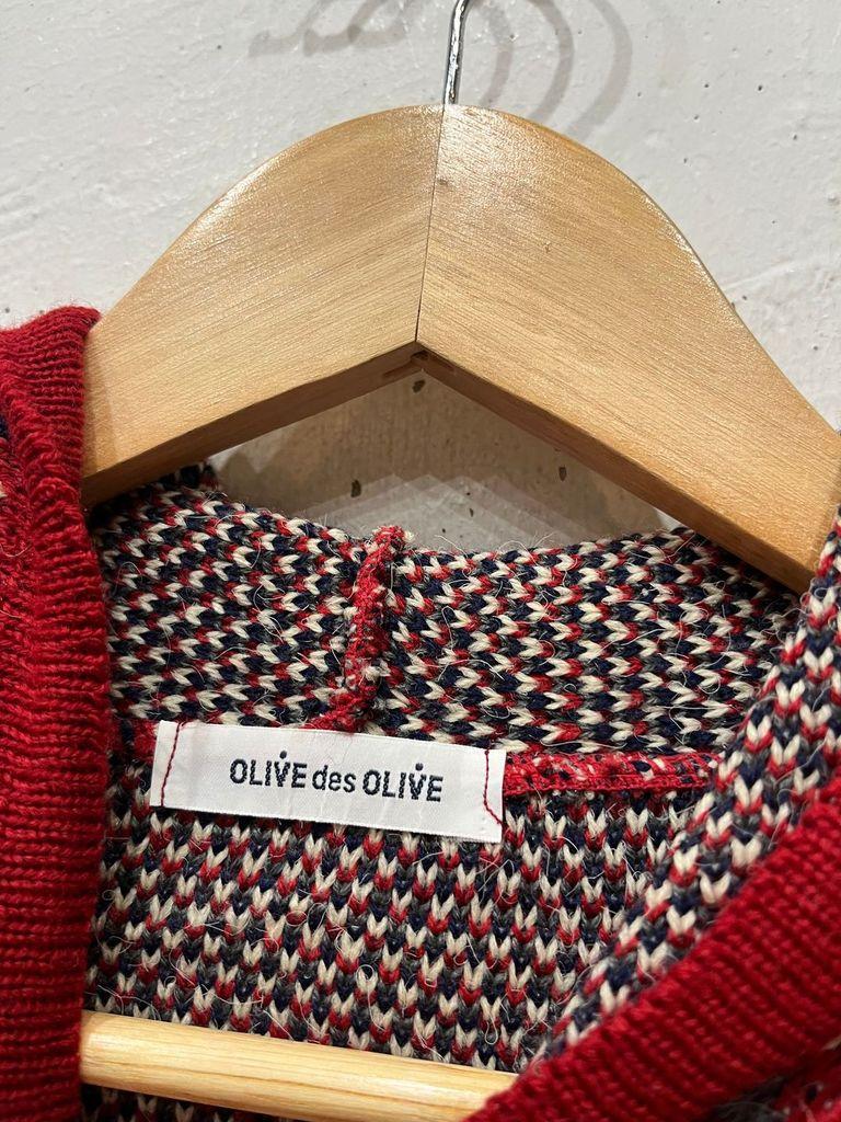 Olive des Olive 노르딕 니트 후디 원피스 Made in JAPAN 6