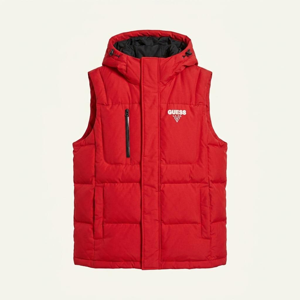 게스 덕다운 패딩조끼 XL 1