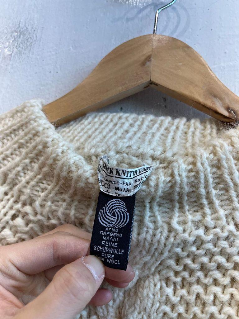 80~90s GREEK KNITWEAR 아란 케이블 울 니트 우먼즈 4