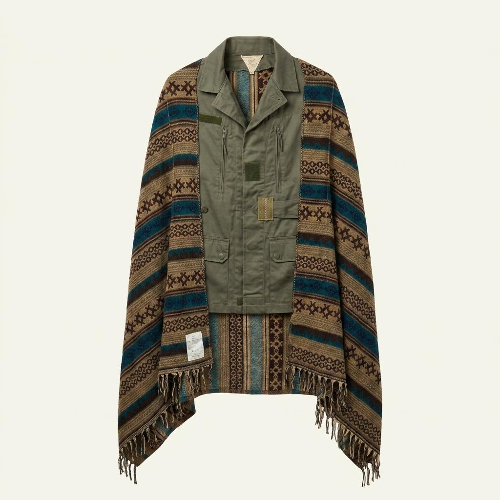 romar quee 밀리터리 에스닉 케이프 Made in JAPAN 1