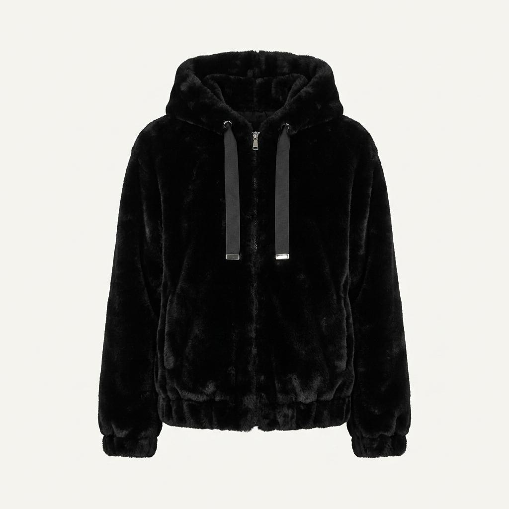 ZARA 자라 플리스 퍼자켓 블랙 1