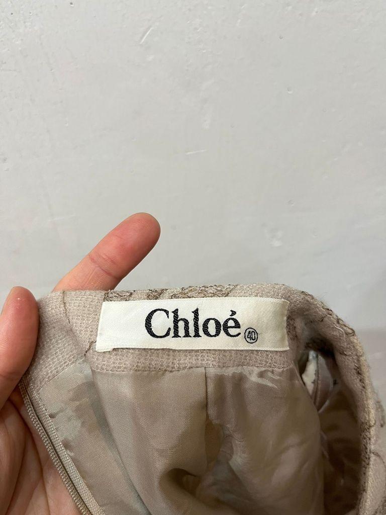 Chloe 끌로에 울 패턴 스커트 치마 3