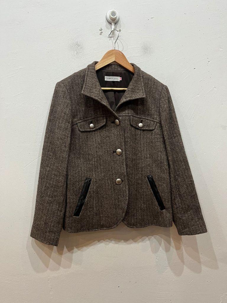 일본빈티지 SIMPLE LIFE 헤링본 울 자켓 우먼즈 2