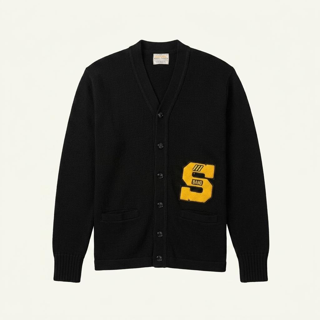 60s Bristol 레터맨 아크릴 가디건 Made in USA 1