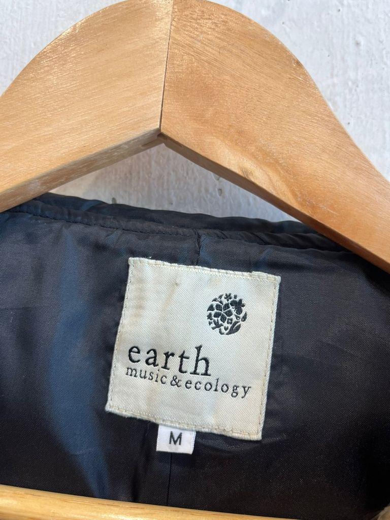 EARTH JPN 어스뮤직 울 하프 더플코트 블랙 5