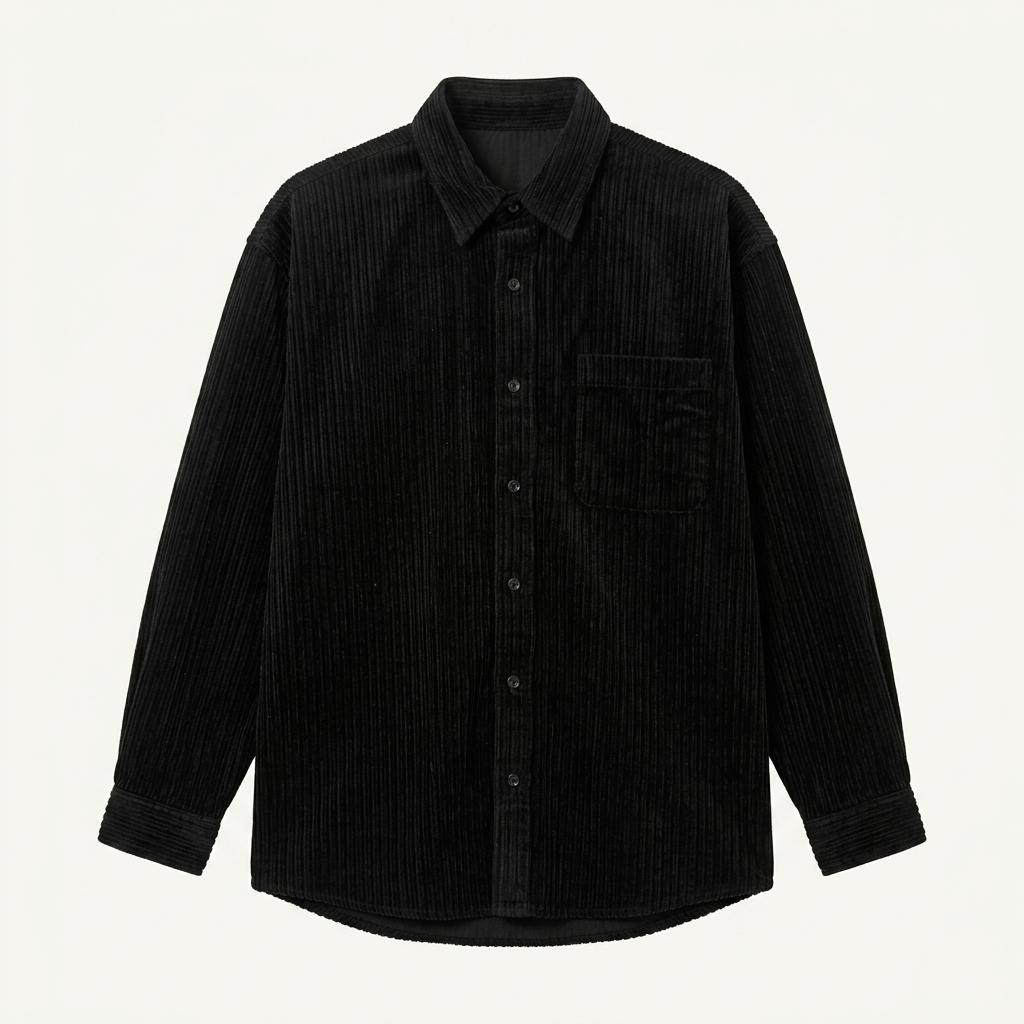 carven 까르뱅 코듀로이 셔츠 블랙 Made in JAPAN 1