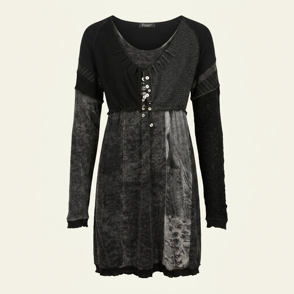 유럽빈티지 Dressline 레이어드 울 원피스 Made in ITALY 1