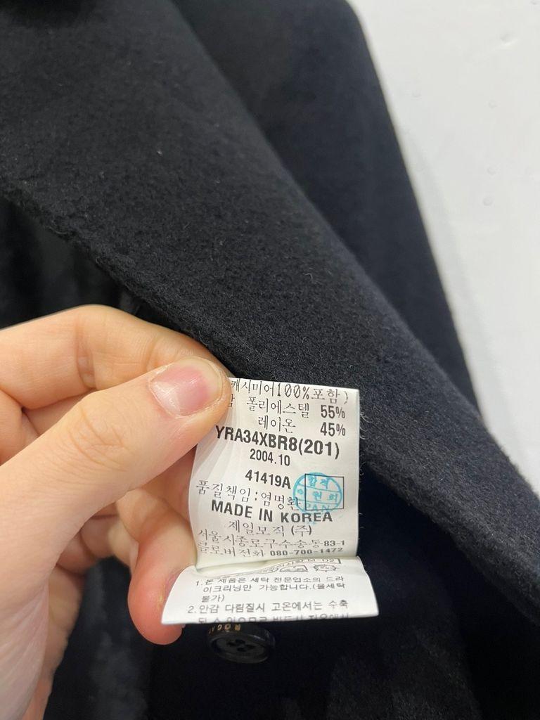 로가디스 캐시미어100% 하프 코트 블랙 95 5