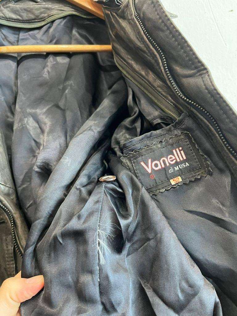 Vanelli 레더 봄버자켓 3