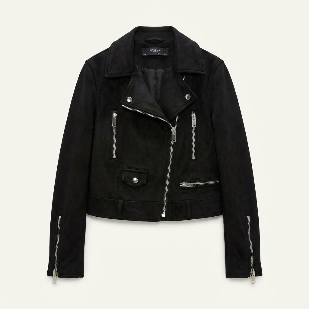 ZARA 자라 스웨이드 크롭 바이커 자켓 우먼즈 1