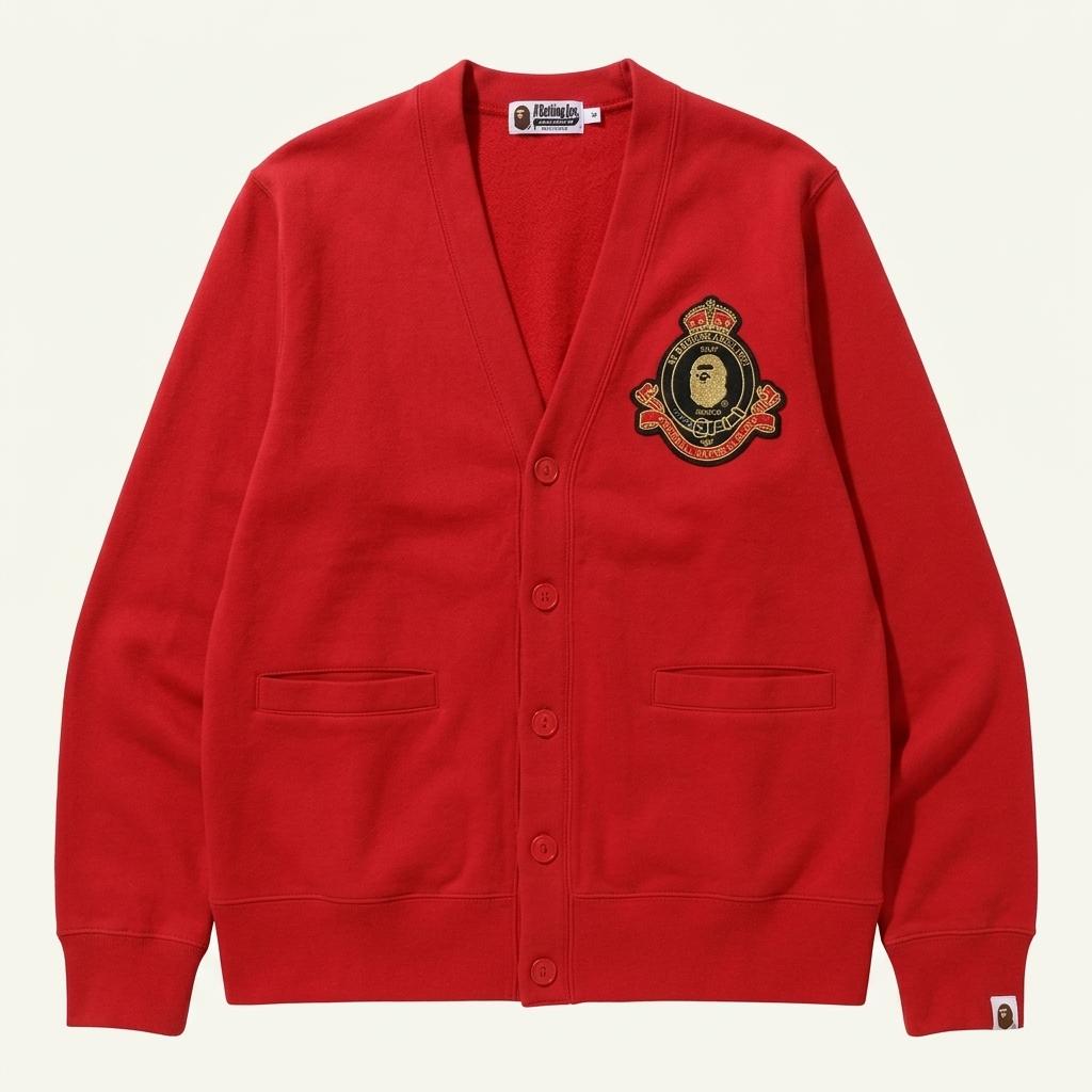 BAPE 베이프 패치 브이넥 가디건 (M) 1