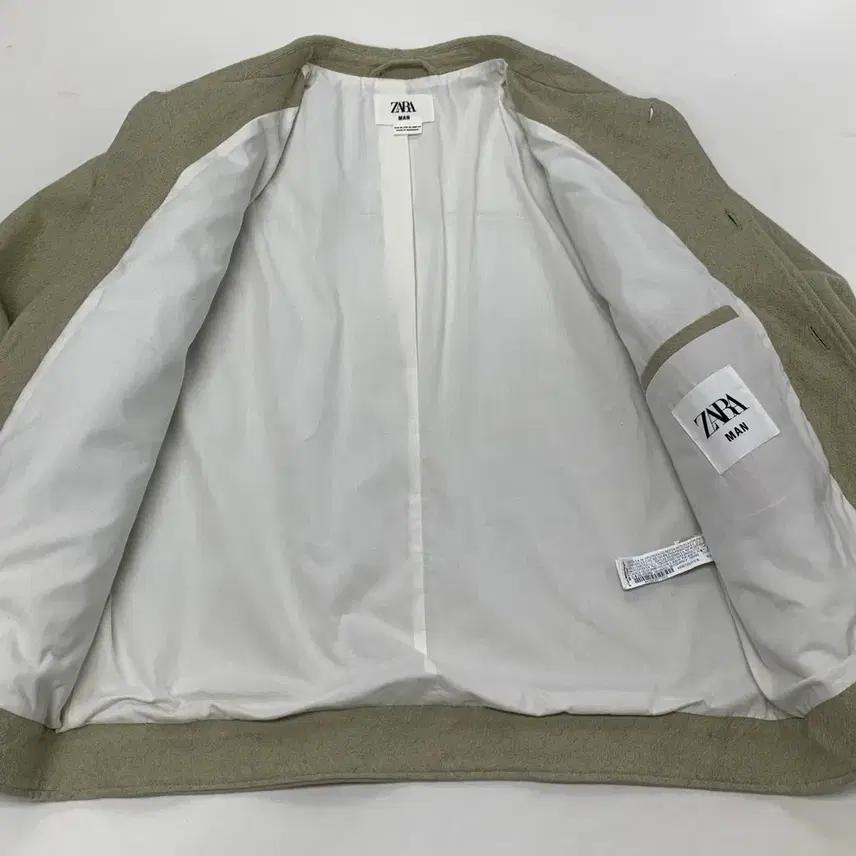ZARA 자라 코튼 린넨 혼방 샌드 자켓 (XL) 8
