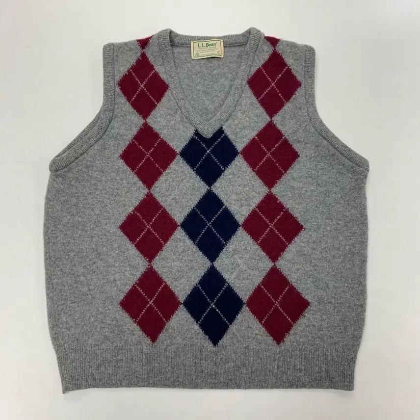 L.L.Bean 엘엘빈 80s 아가일 니트조끼 베스트 (L) 2