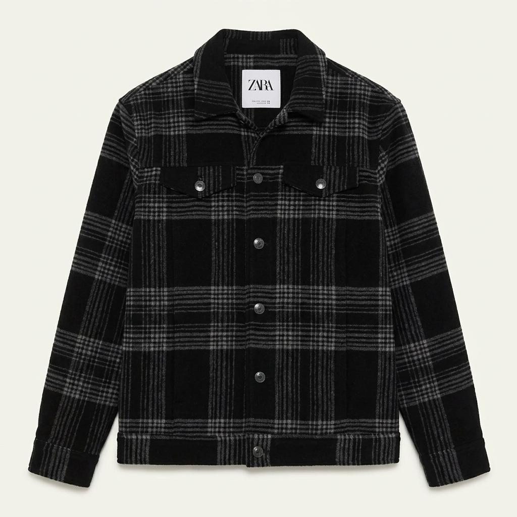 ZARA 자라 체크 모직자켓 (L) 1
