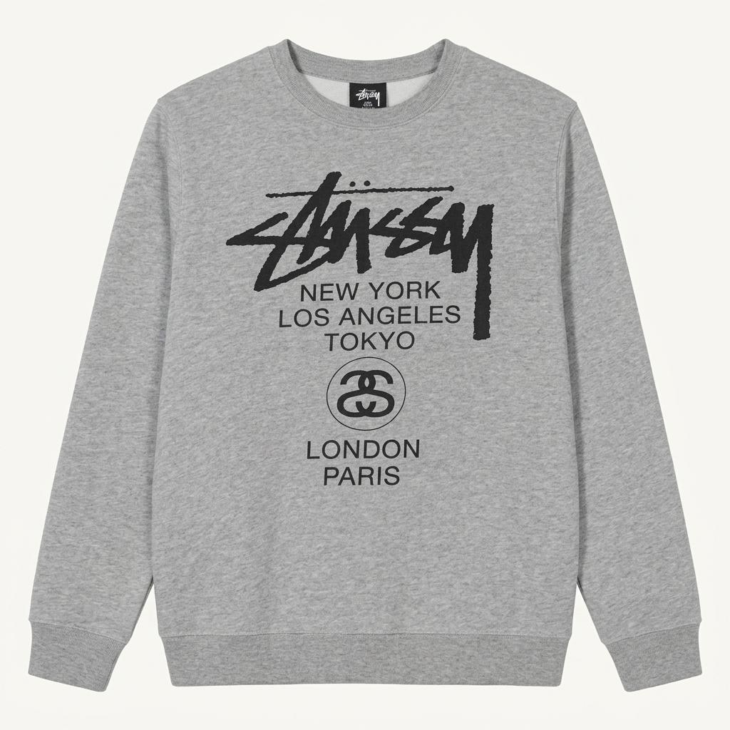 STUSSY 스투시 월드투어 기모 맨투맨 스웻셔츠 (L) 1
