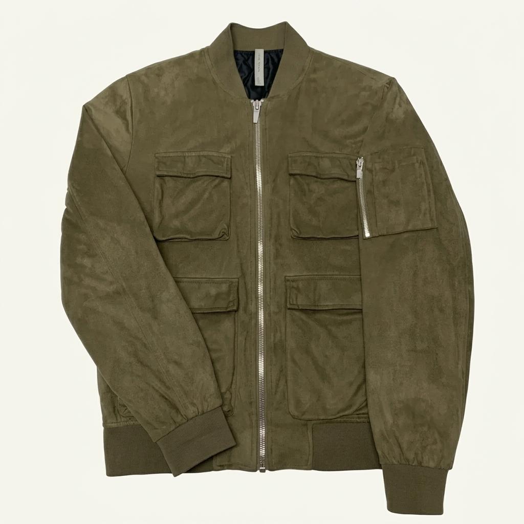 ZARA 자라 스웨이드 누빔 블루종자켓 (L) 1
