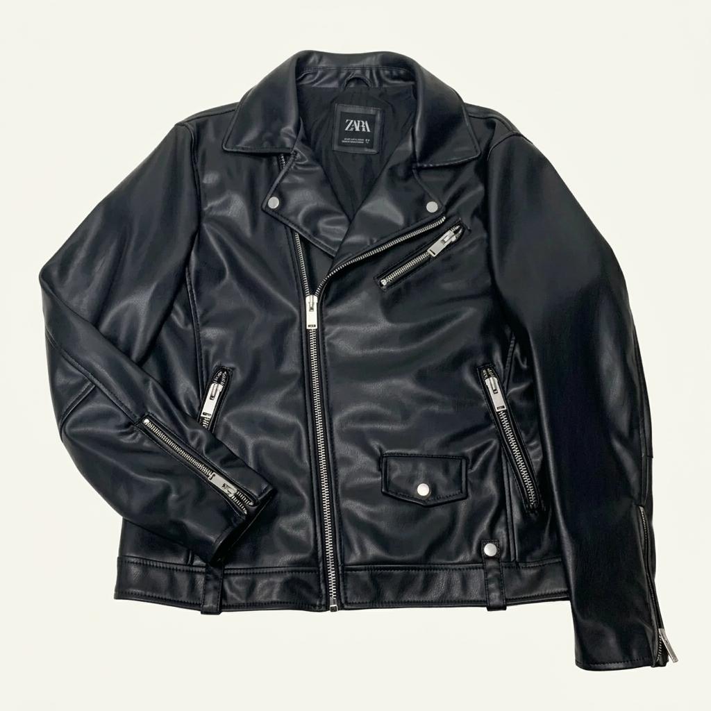 ZARA 자라 인조가죽 라이더자켓 (XL) 1