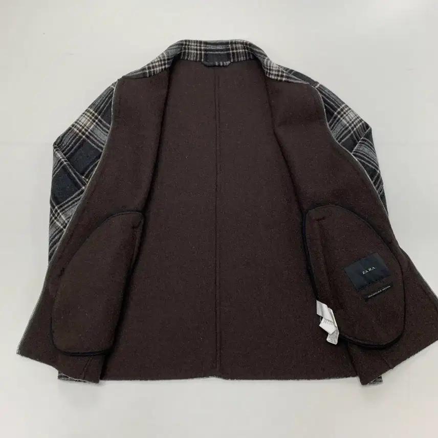 ZARA 자라 체크 모직자켓 (XL) 5