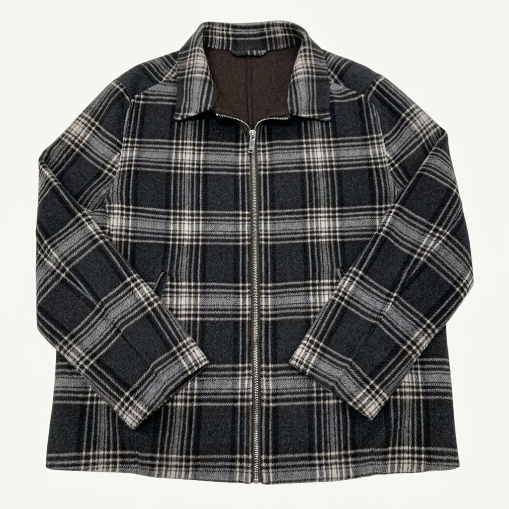 ZARA 자라 체크 모직자켓 (XL) 1
