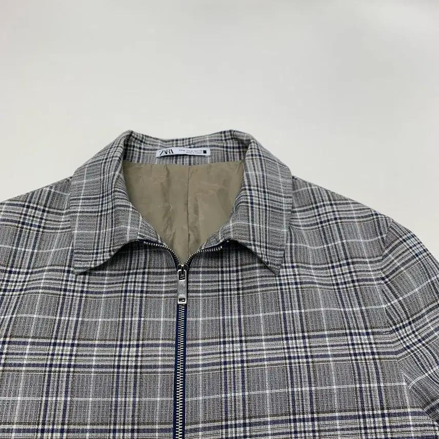 ZARA 자라 체크 블루종 자켓 (M) 3
