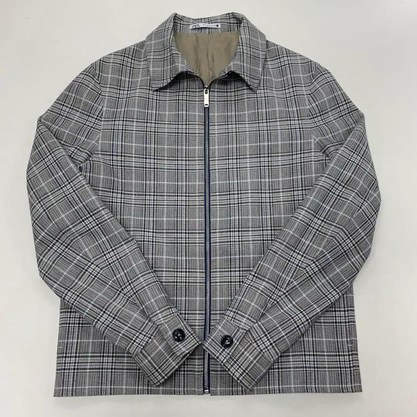 ZARA 자라 체크 블루종 자켓 (M) 2