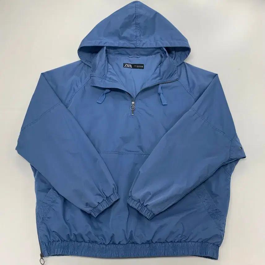 ZARA 자라 오버핏 아노락 후드 바람막이 자켓 (XL) 2