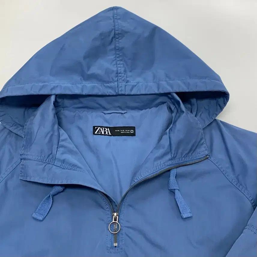 ZARA 자라 오버핏 아노락 후드 바람막이 자켓 (XL) 3