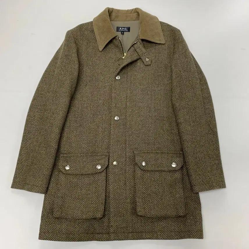 APC 아페쎄 헤링본 코트 (XS) 2
