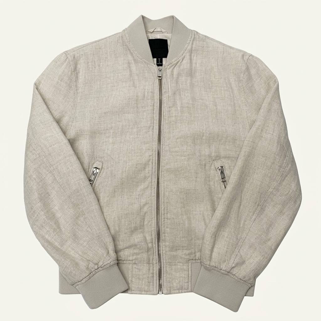 H&M 에이치엔엠 린넨 블루종자켓 (M) 1