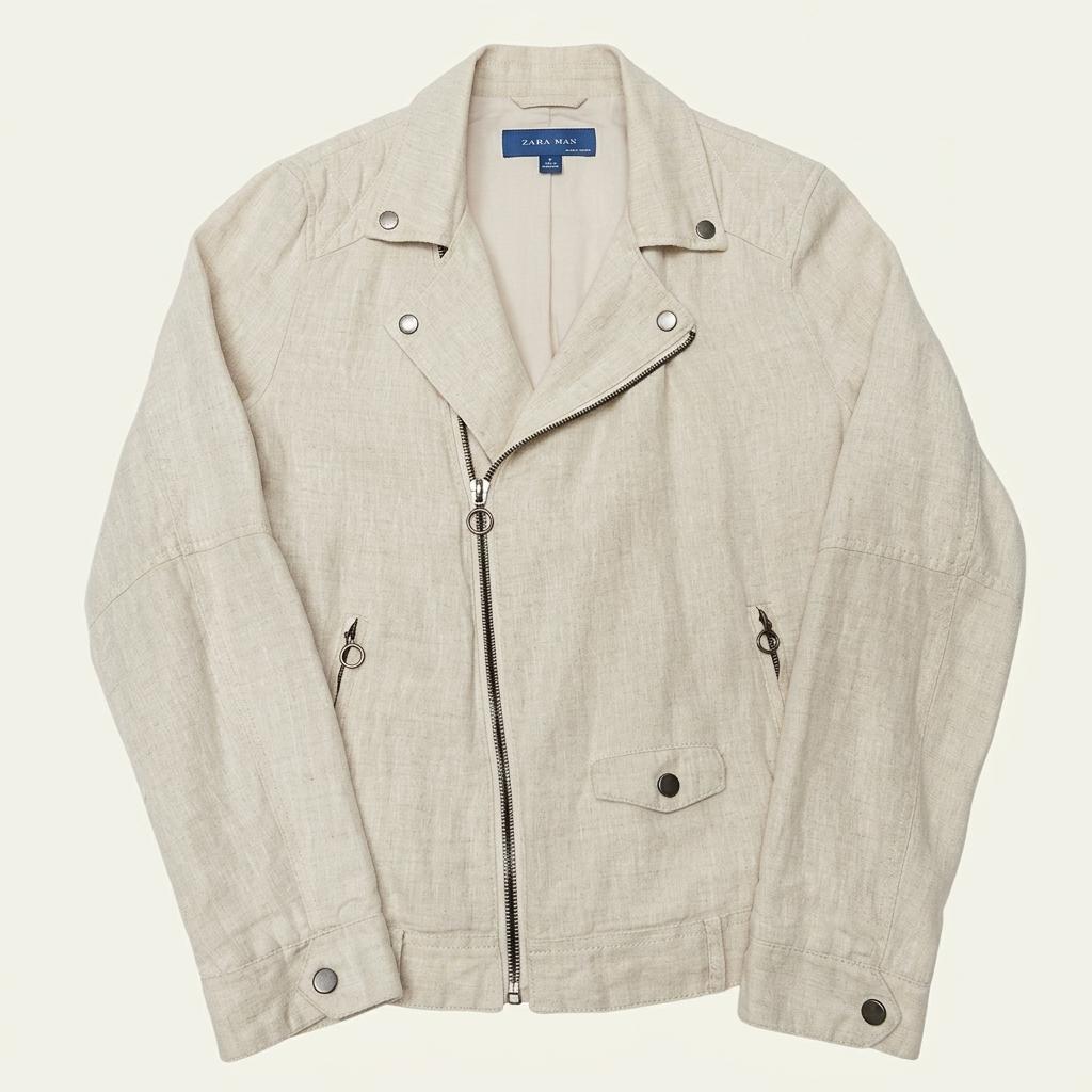 ZARA 자라 린넨 라이더자켓 (M) 1