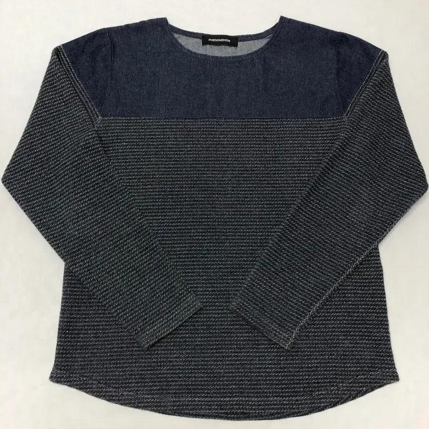 페노메논 12FW 데님 배색 니트 티셔츠 (L) 2