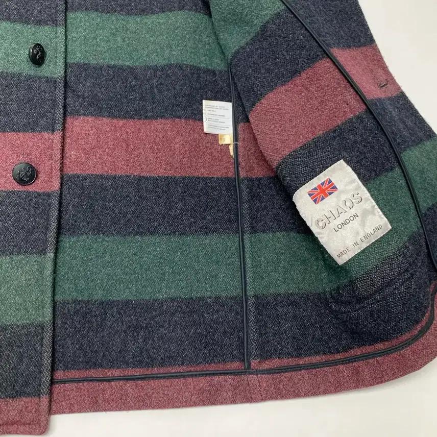영국제 빈티지 스트라이프 울코트 (42) 7