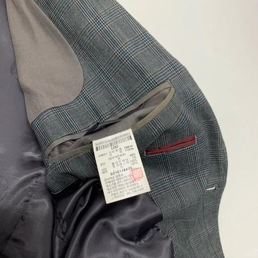 빈폴 슬림핏 엘보패치 체크 블레이져 자켓 8