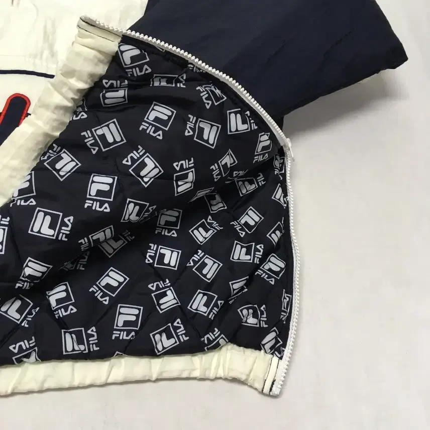 휠라 올드스쿨 오버핏 빅로고 아노락 누빔점퍼 (M) 8