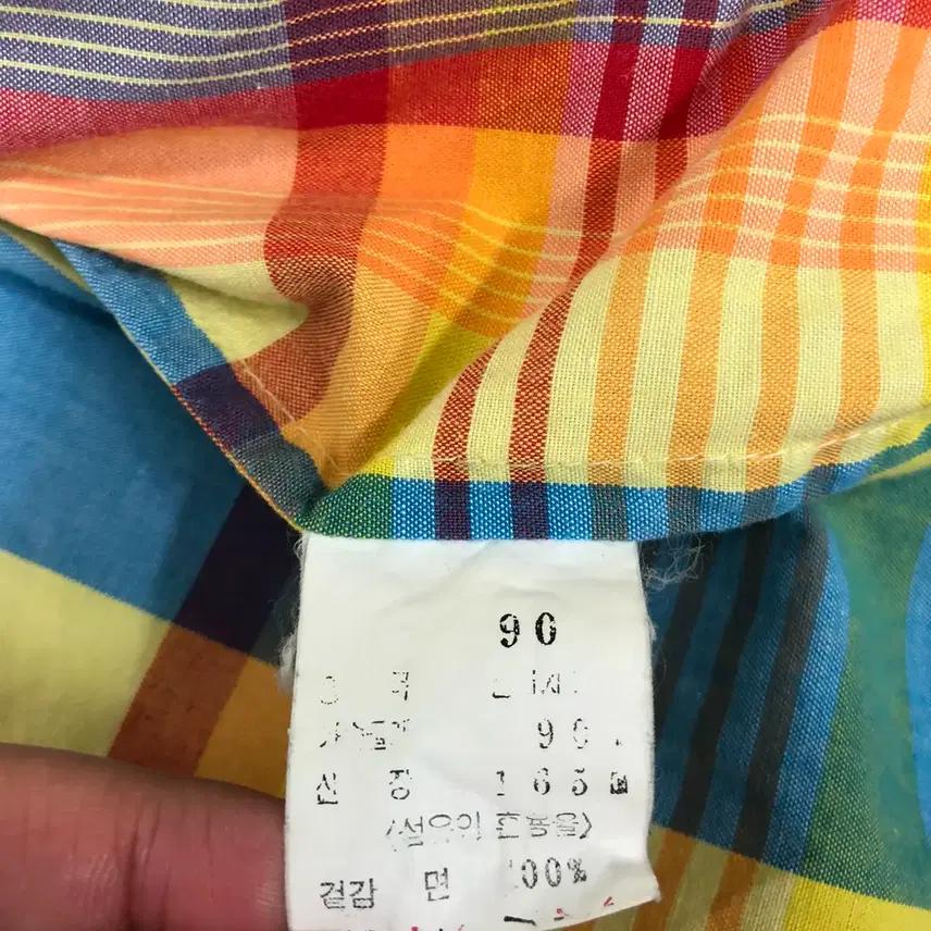 빈폴 90s 올드스쿨 오버핏 체크 블루종자켓 (90) 7