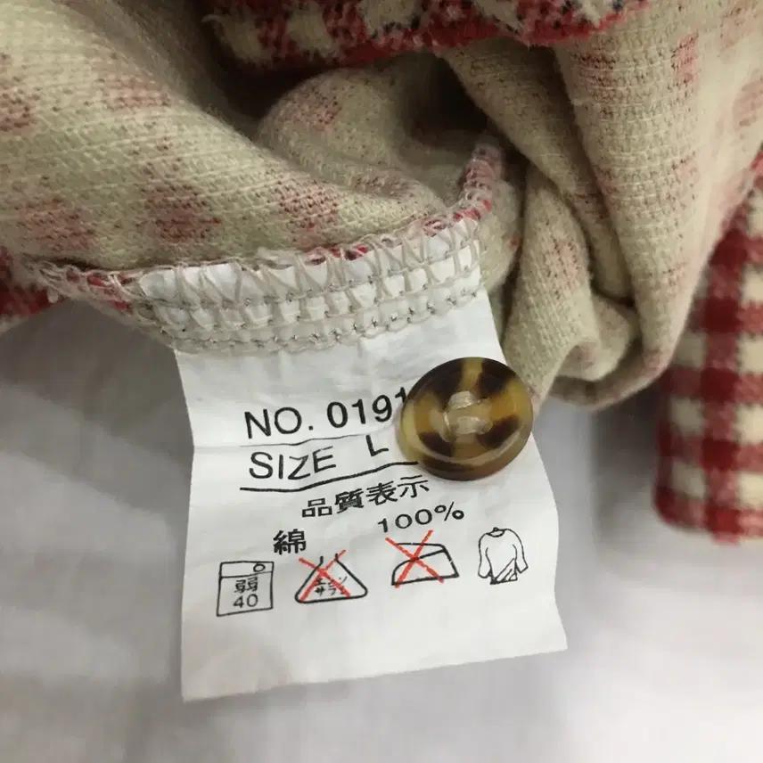 빈티지 여성 오버핏 코듀로이 체크셔츠 남방 (L) 6